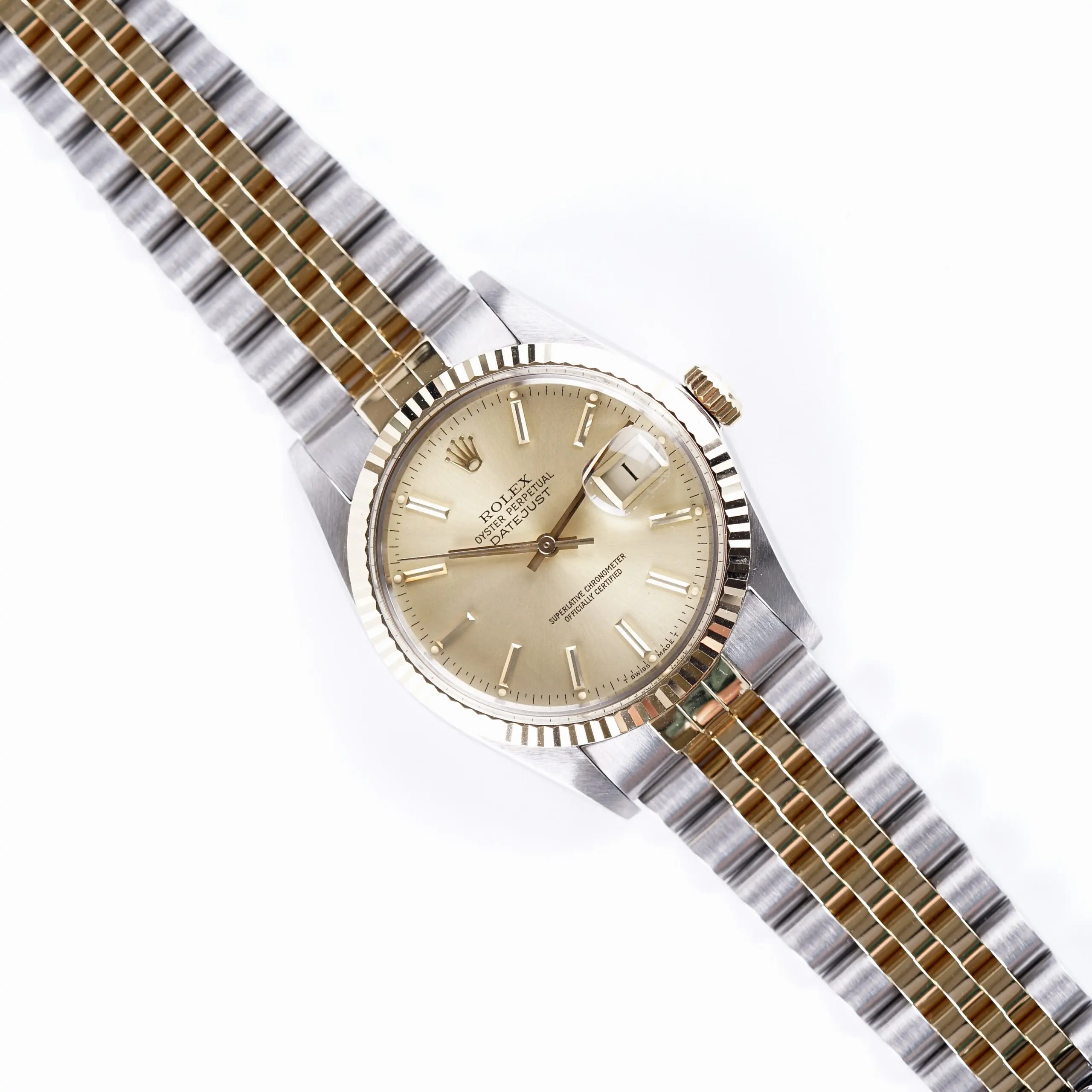 Rolex Oyster Perpetual Datejust Champagne 16013 1987 (Full Set)