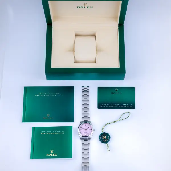 NEW Rolex Oyster Perpetual Pink 126000 2022 (Full Set) - Image 8