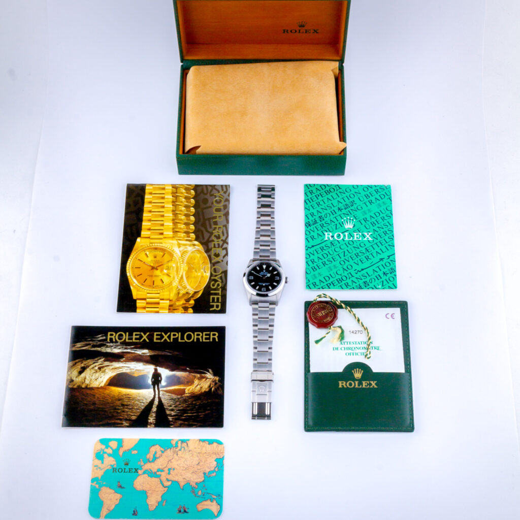 Rolex Oyster Perpetual Explorer Black 14270 1999 (Full Set) 14 Rolex Explorer 14270