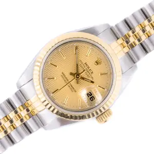 Rolex Lady-Datejust Champagne Tapestry 69173 1993 (Full Set)