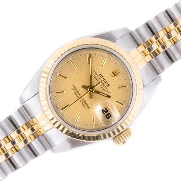Rolex Lady-Datejust Champagne Tapestry 69173 1993 (Volledige Set)