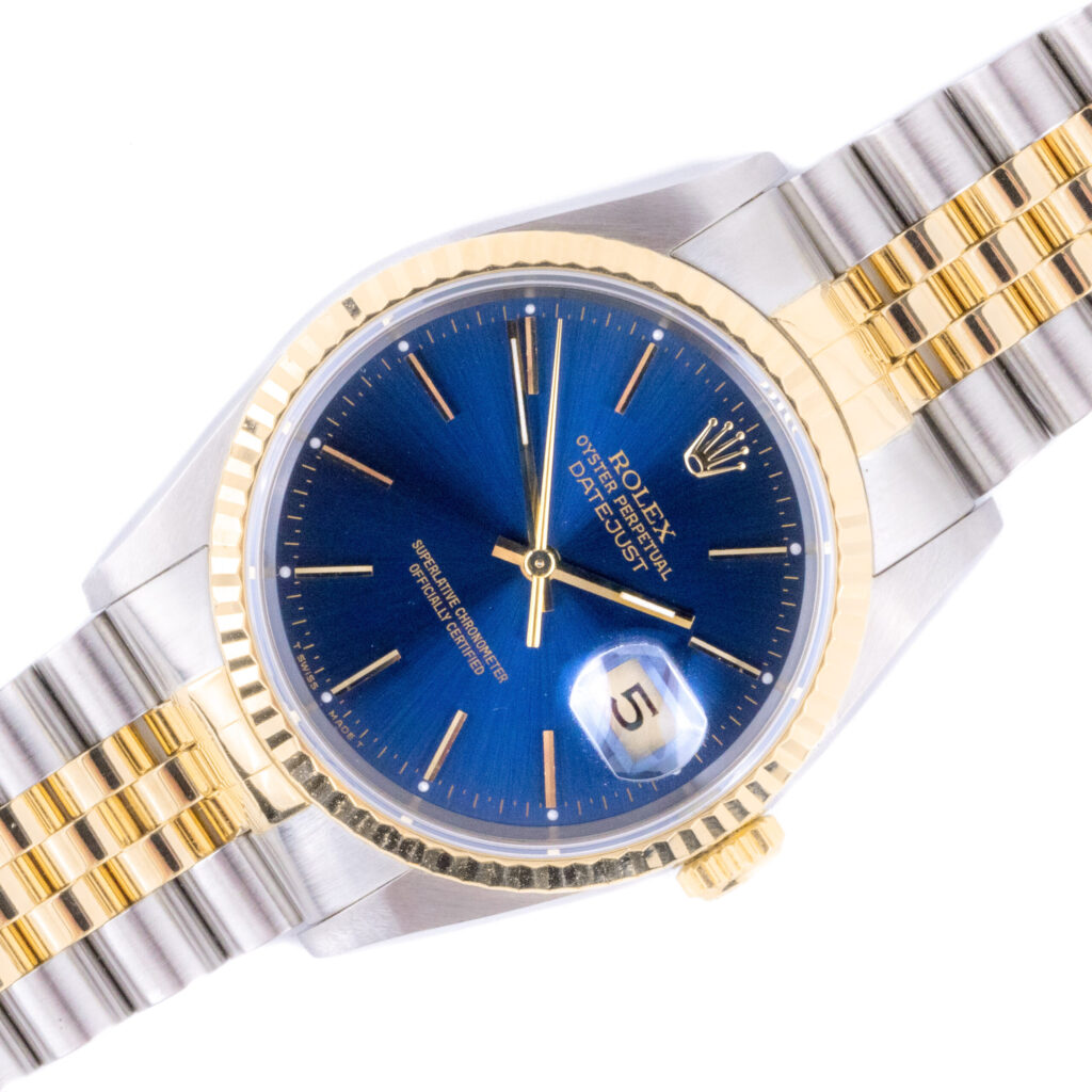 Rolex Oyster Perpetual Datejust Blue 16233 1990 (Full Set)