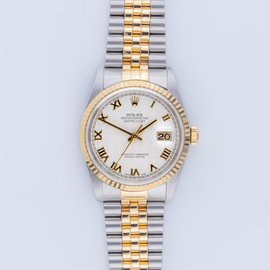 Rolex Oyster Perpetual Datejust White Pyramid 16233 2002 9 Rolex Datejust 16233 pyramid