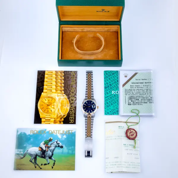 Rolex Oyster Perpetual Datejust Blue 16233 1993 (Volledige Set) - Afbeelding 8