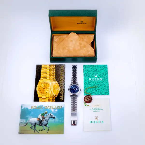 Rolex Oyster Perpetual Datejust Blue 16234 1990 (Full Set) - Image 8