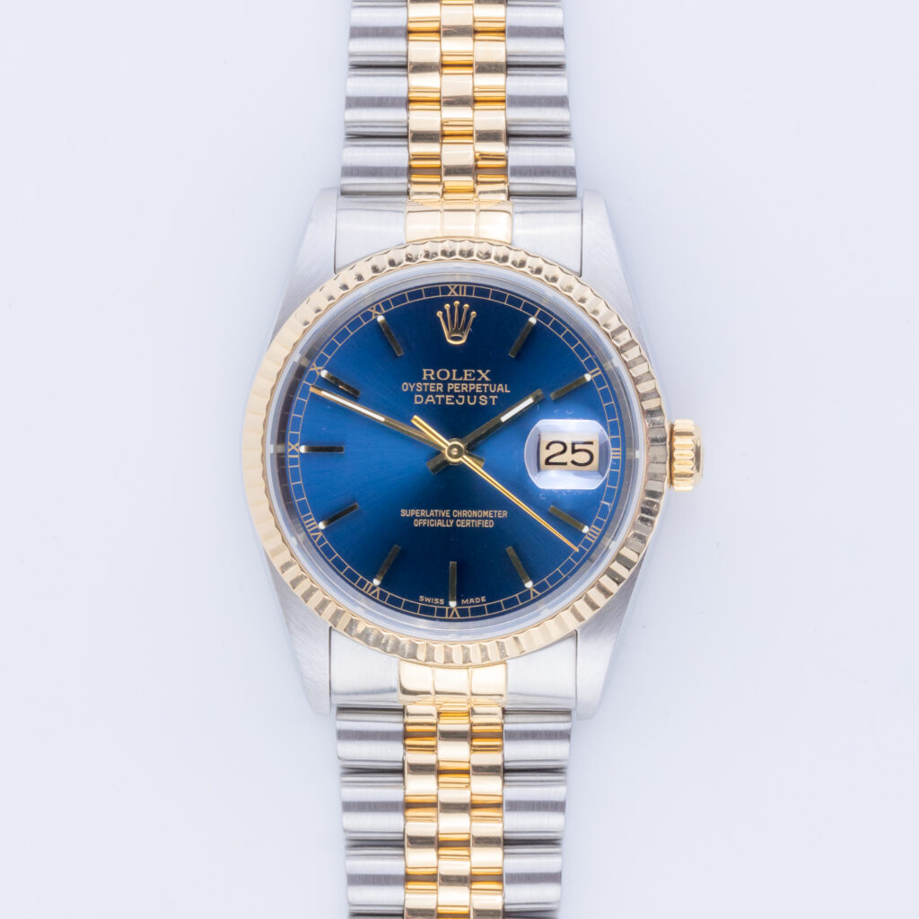 Rolex Oyster Perpetual Datejust Blue 16233 1999 (Volledige Set) 10 Rolex Datejust 16233