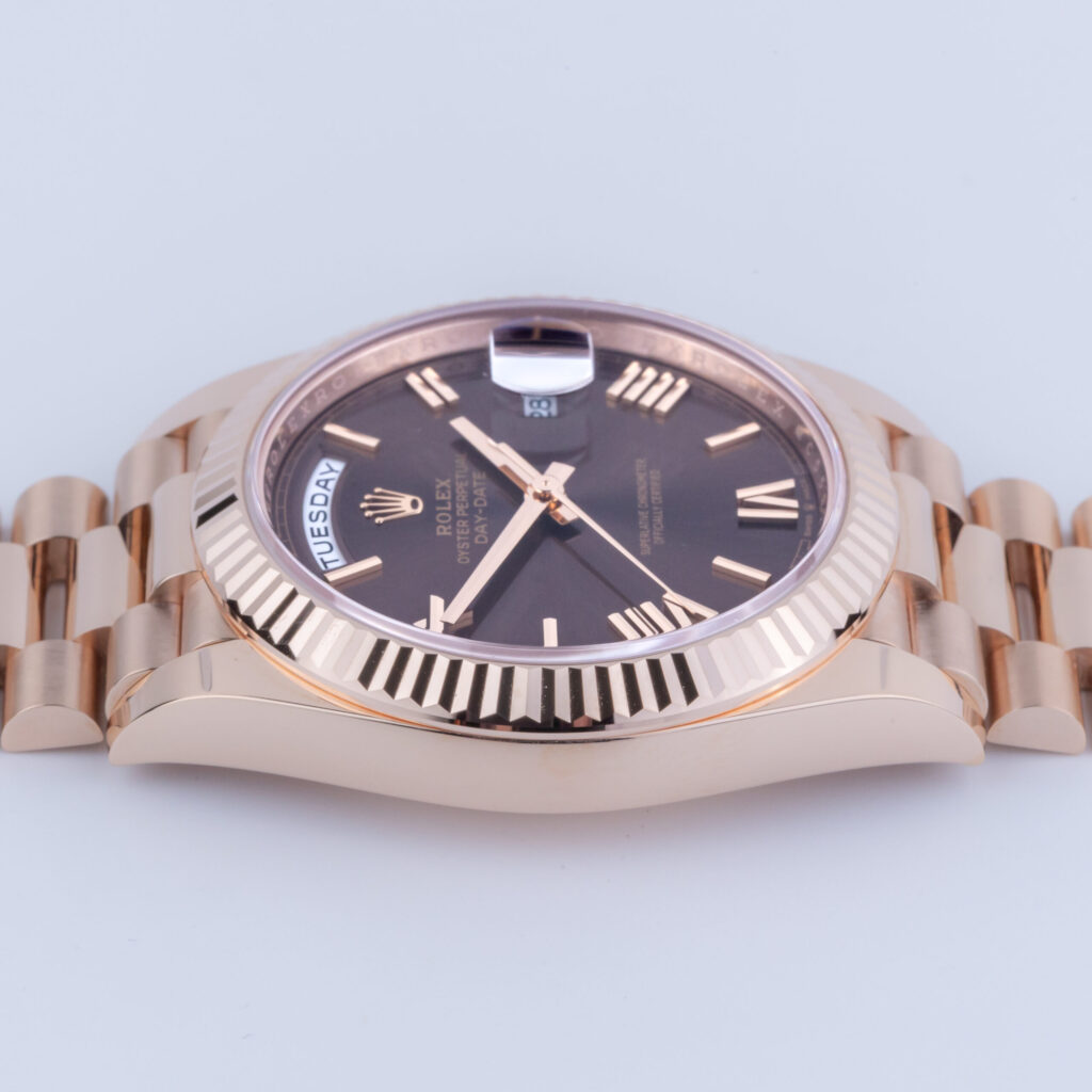 NEW Rolex Oyster Perpetual Day-Date Chocolate 228235 2023 (Vollständiger Satz) 11 Rolex Day-Date 228235