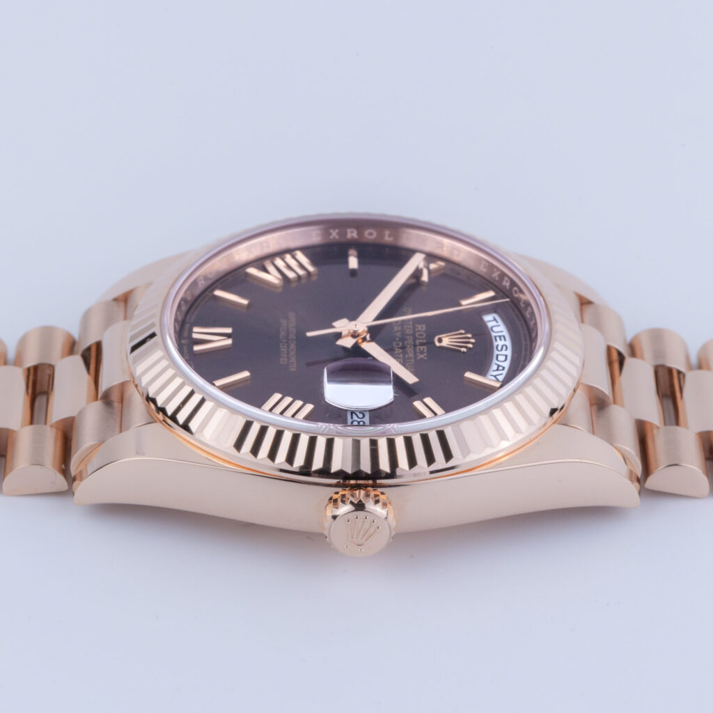 NEW Rolex Oyster Perpetual Day-Date Chocolate 228235 2023 (Vollständiger Satz) 12 Rolex Day-Date 228235