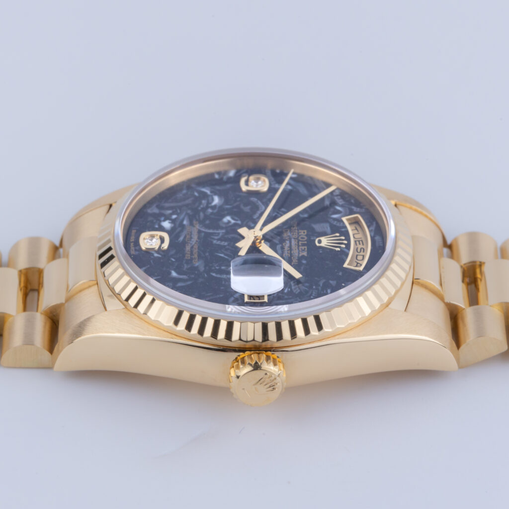 Rolex Day-Date Ammonite Diamond 18238 1990 (Volledige Set) 14 Rolex Day-Date 18238 Ammonite