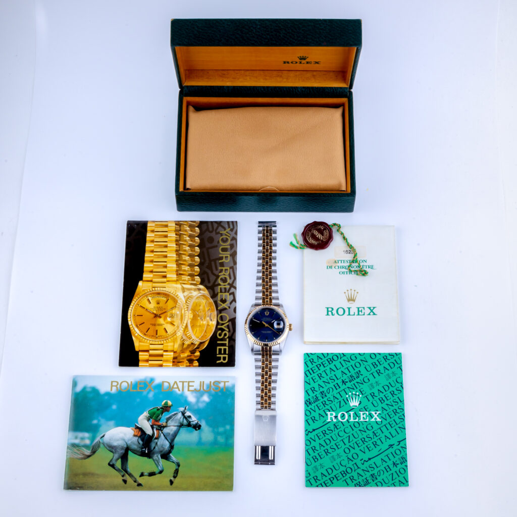 Rolex Oyster Perpetual Datejust Blue 16233 1999 (Volledige Set) 15 Rolex Datejust 16233