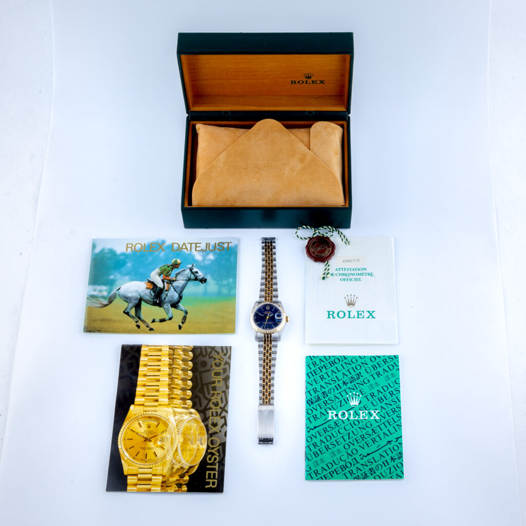 Rolex Datejust Mid-Size Blue 68273 1991 (Full Set) 13 Rolex Datejust 68273