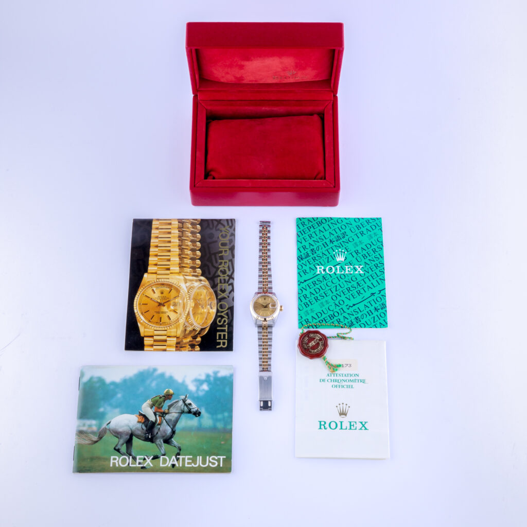 Rolex Lady-Datejust Champagne 69173 1990 (Vollständiger Satz) 15 2E0B0270 1CG 3M Langedyk Vintage Watches