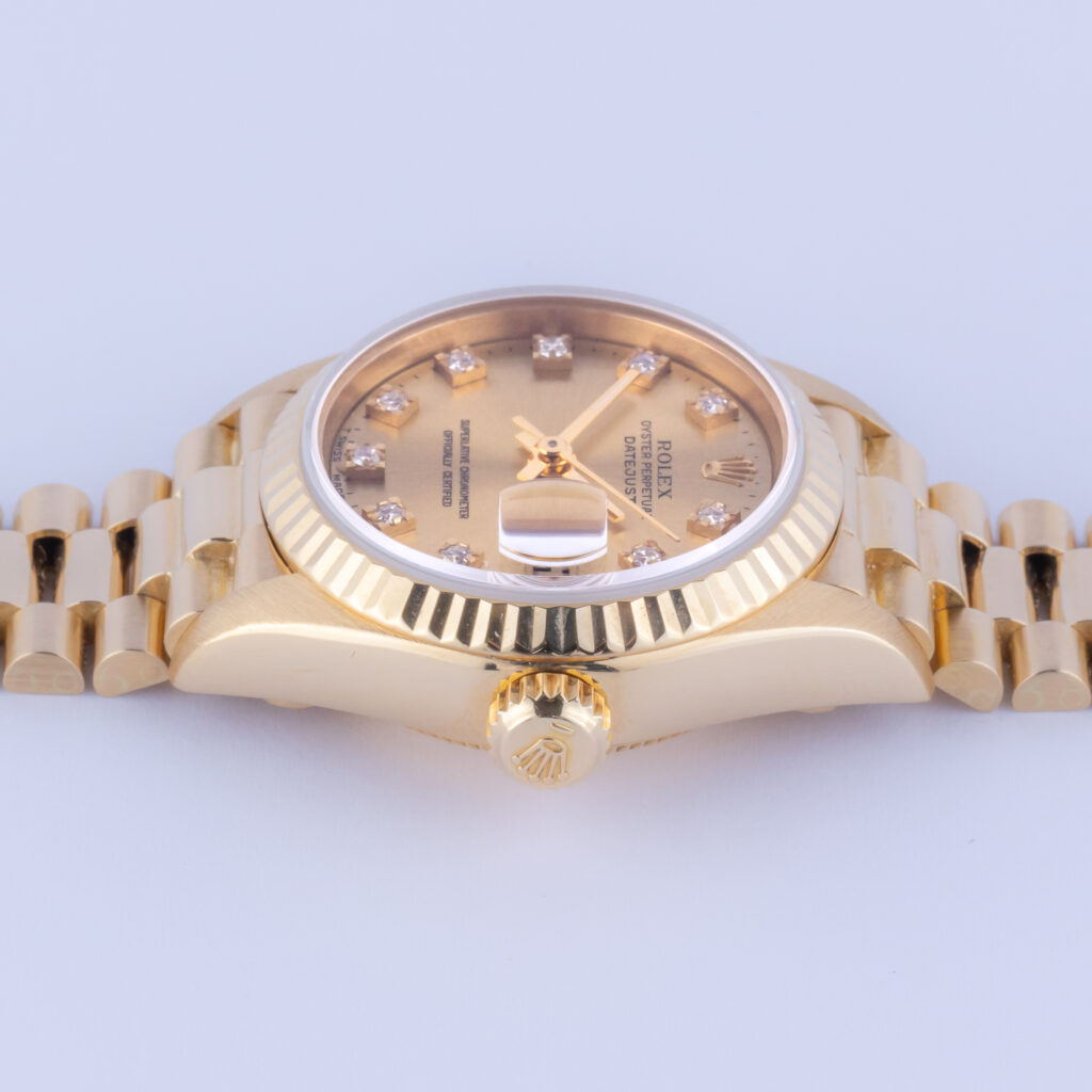 Rolex Lady-Datejust Champagne Diamond 69178 1990 (Vollständiger Satz) 12 Rolex Lady-Datejust 6917