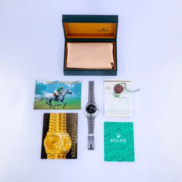 Rolex Oyster Perpetual Datejust Black Diamond 16234 1993 (Vollständiger Satz) – Bild 8