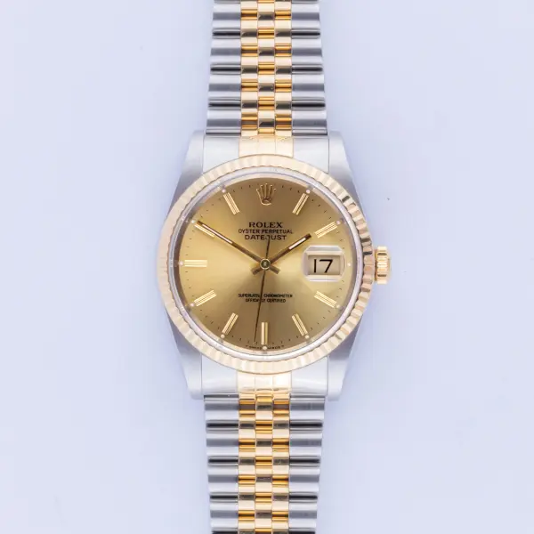 Rolex Oyster Perpetual Datejust Champagne 16233 1990 - Afbeelding 3