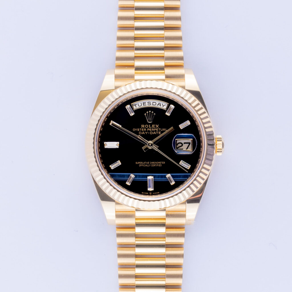 NEW Rolex Day-Date 40 Onyx Baguettes 228238 2022 (Full Set) 10 rolex-day-date-228238