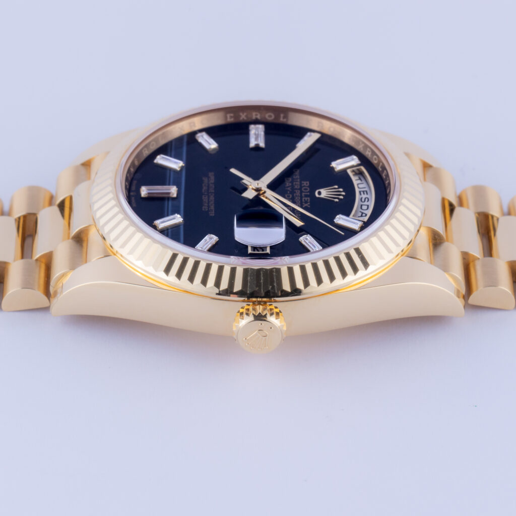 NUE Rolex Day-Date 40 Onyx Baguette 228238 2022 (Vollständiger Satz) 13 rolex-day-date-228238