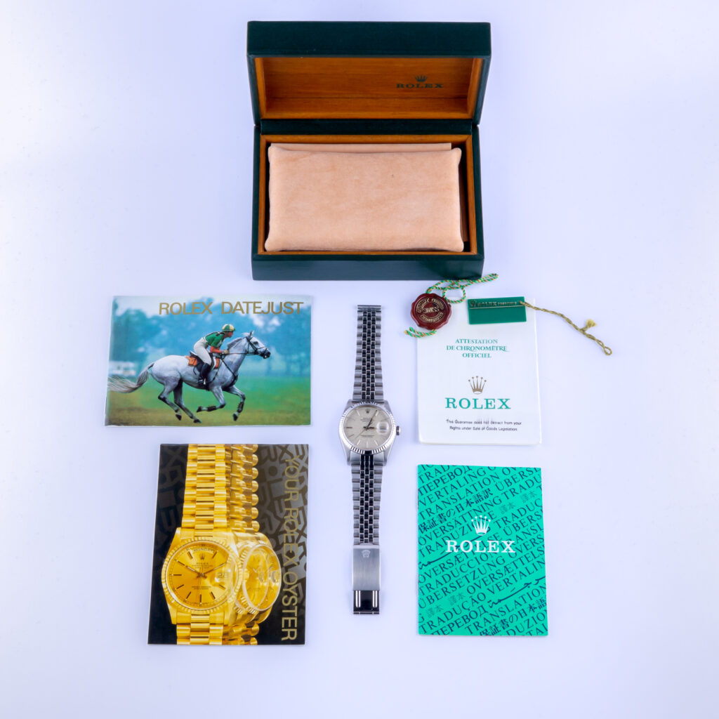 Rolex Oyster Perpetual Datejust Silver Linen 16234 1991 (Volledige Set) 15 rolex-datejust-16014-6