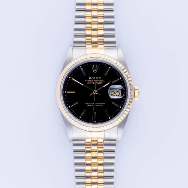 Rolex Oyster Perpetual Datejust Black 16233 1990 (Full Set) - Image 3