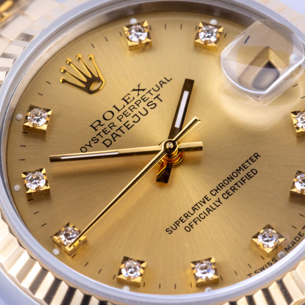 Rolex Oyster Perpetual Datejust Mid-Size Champagne Diamond 68273 1990 (Volledige set) 9 rolex-datejust-mid-size-68273-5
