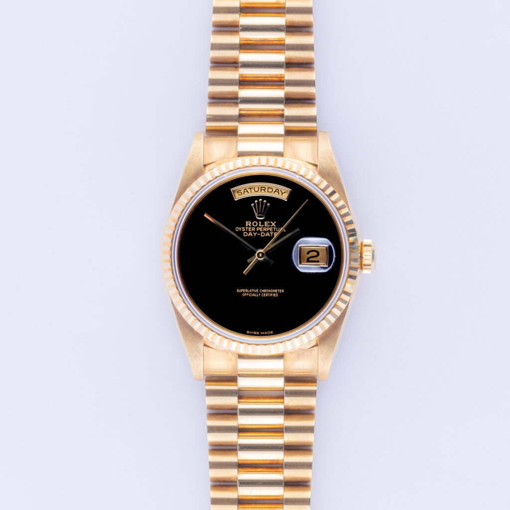 NOS Rolex Day-Date Onyx 18238 1990 (Volledige Set) 10 Rolex Day-Date 18283 Onyx