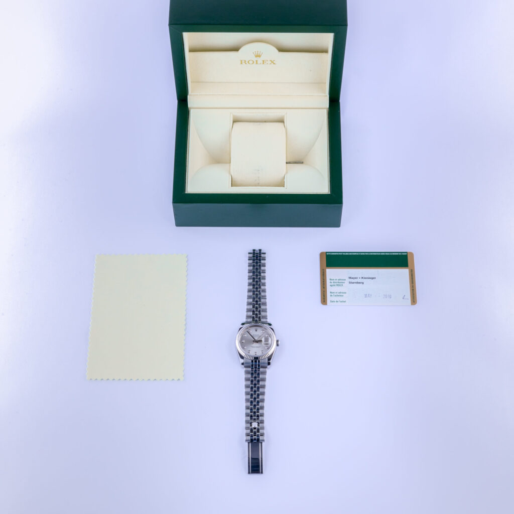 Rolex Datejust Silver Diamond 116234 2009 (Full Set) 15 Rolex Datejust 116234