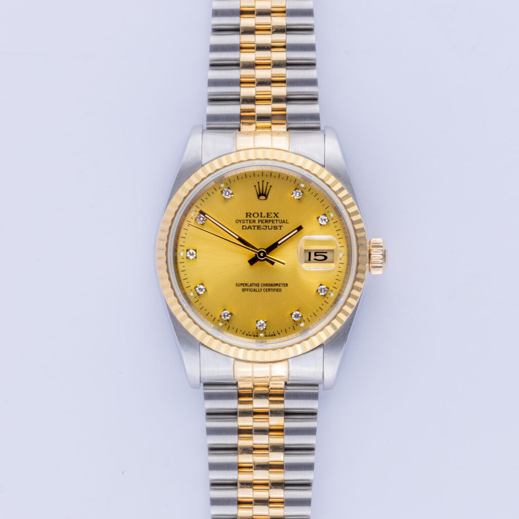 Rolex Oyster Perpetual Datejust Champagne Diamond 16233 1993 (Full Set) 9 rolex-datejust-16233-44