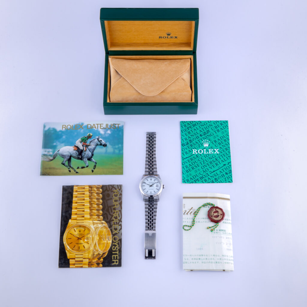 Rolex Oyster Perpetual Datejust White 16234 1993 (Full Set) 15 2E0B5079 1CG 3M Langedyk Vintage Watches