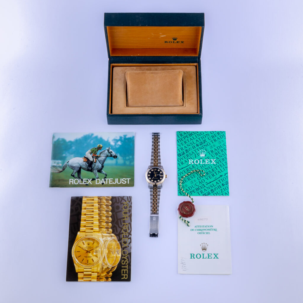 Rolex Datejust Mid-Size Black Diamond 68273 1995 (Full Set) 15 rolex-datejust-68273-4