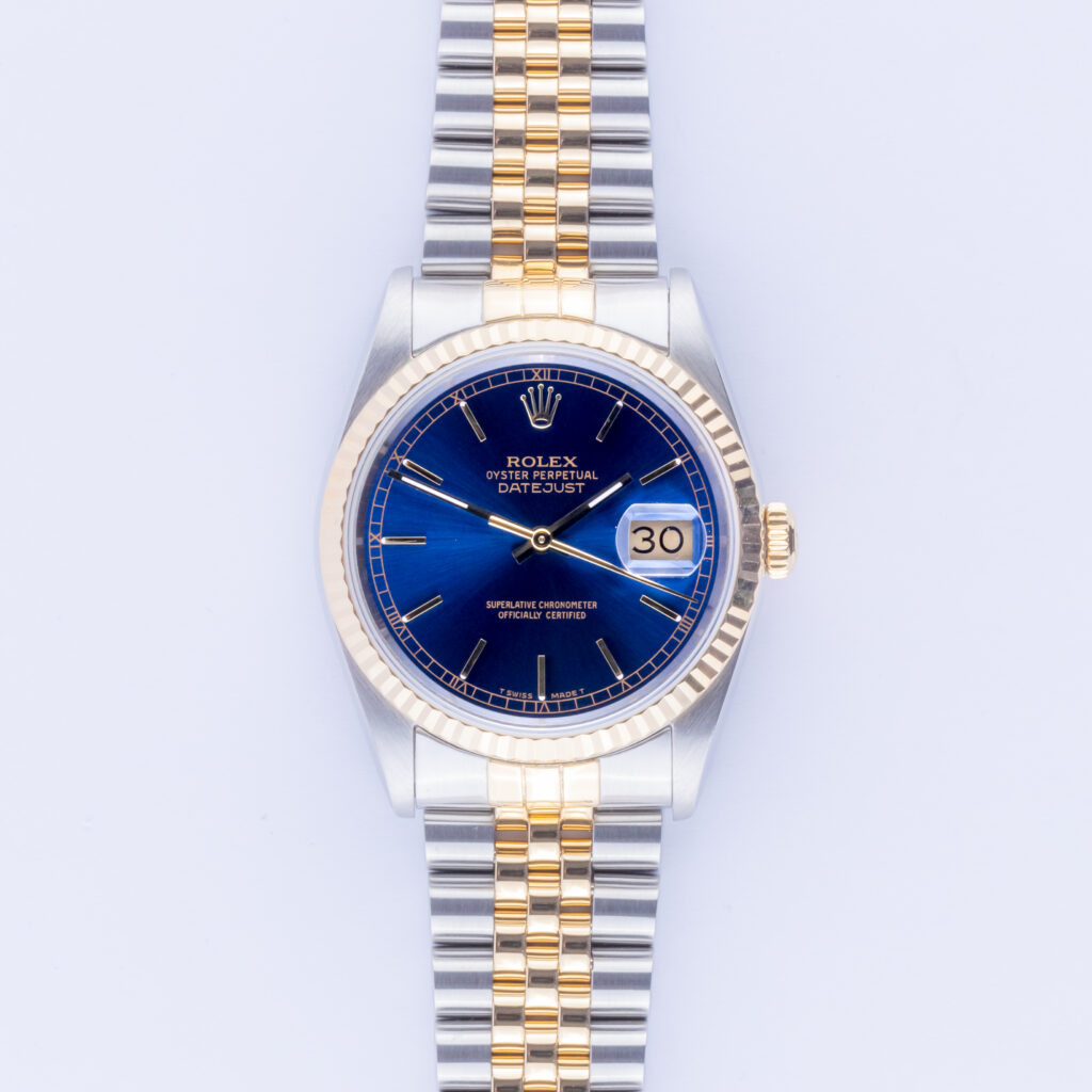 Rolex Oyster Perpetual Datejust Blue 16233 1991 (Volledige Set) 10 rolex-datejust-16233-53
