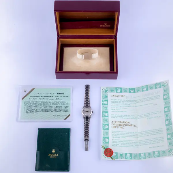 Rolex Datejust 31 Mid-Size Silver Diamond 68279 1991 (Full Set) - Image 8