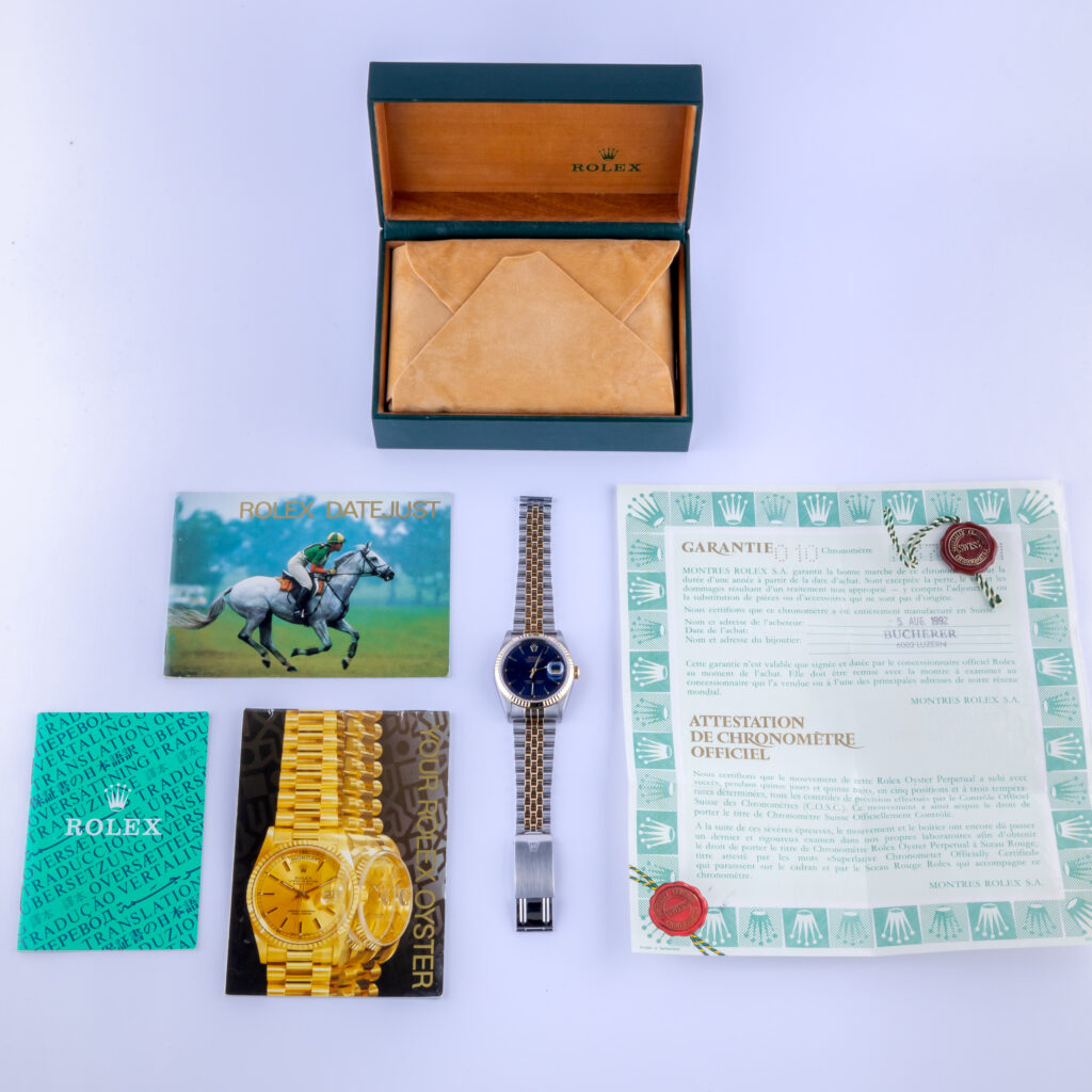 Rolex Oyster Perpetual Datejust Blue 16233 1991 (Volledige Set) 15 rolex-datejust-16233-53