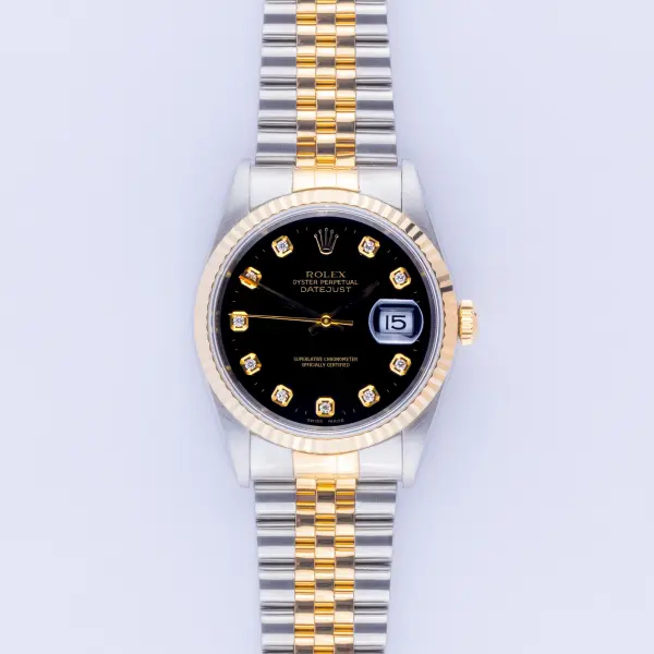 Rolex Oyster Perpetual Datejust Black Diamond 16233 2000 (Volledige Set) - Afbeelding 3