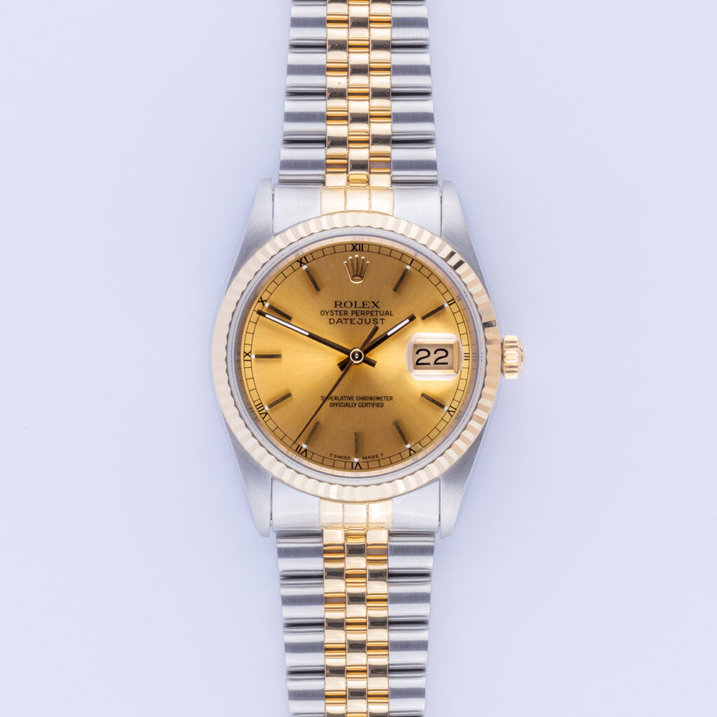Rolex Oyster Perpetual Datejust Champagne 16233 1991 (Volledige Set) 10 rolex-datejust-16233-83