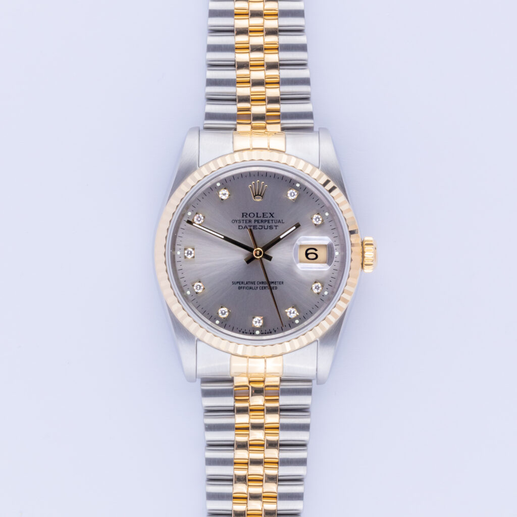 Rolex Oyster Perpetual Datejust Silver Diamond 16233 1991 (Vollständiger Satz) 10 rolex-datejust-16233-82