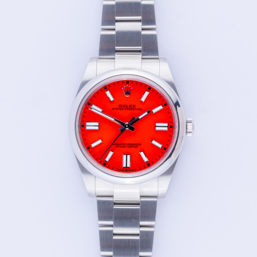 Rolex Oyster Perpetual Coral Red 124300 2021 (Vollständiger Satz) 10 rolex-oyster-perpetual-124300-5