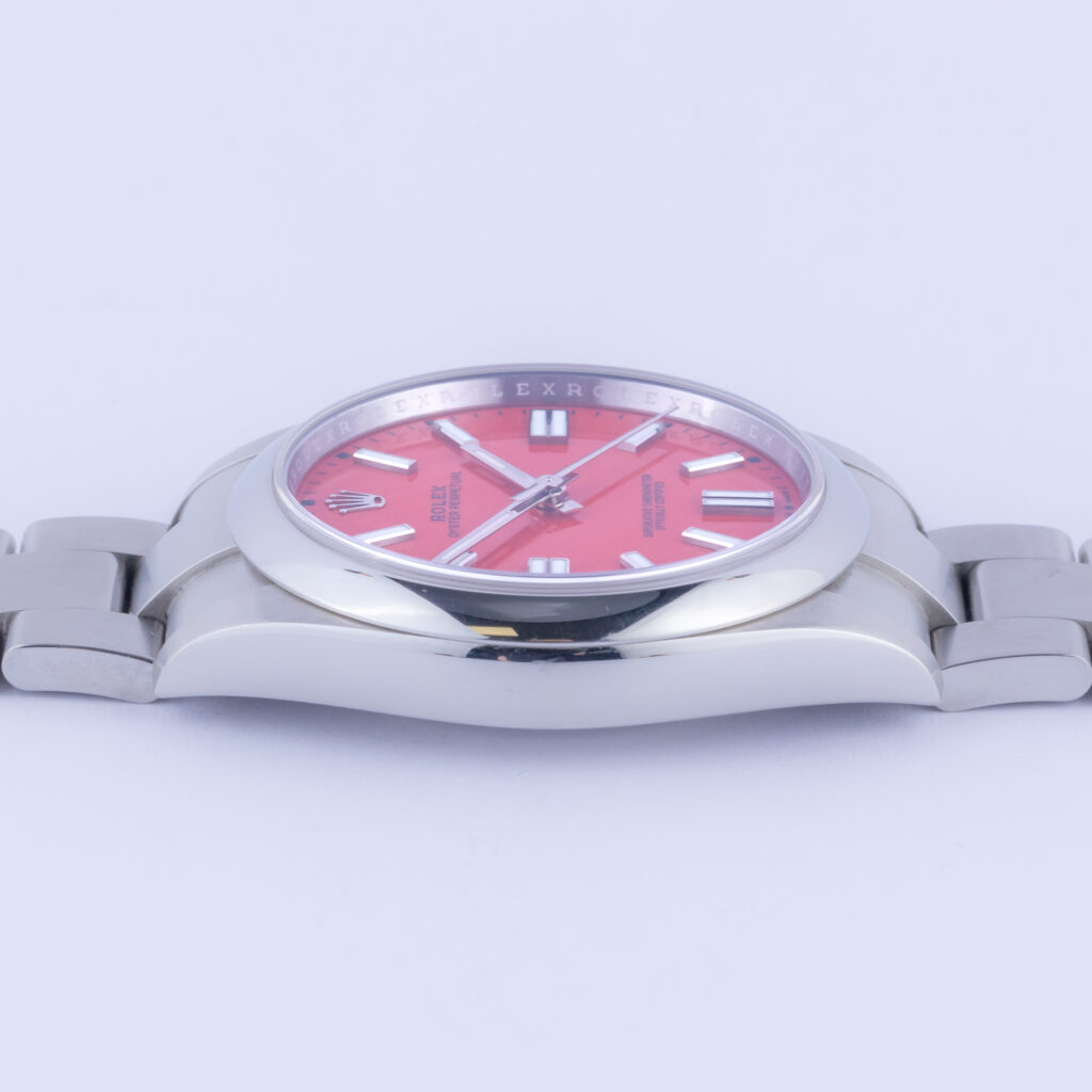 Rolex Oyster Perpetual Coral Red 124300 2021 (Vollständiger Satz) 12 rolex-oyster-perpetual-124300-5