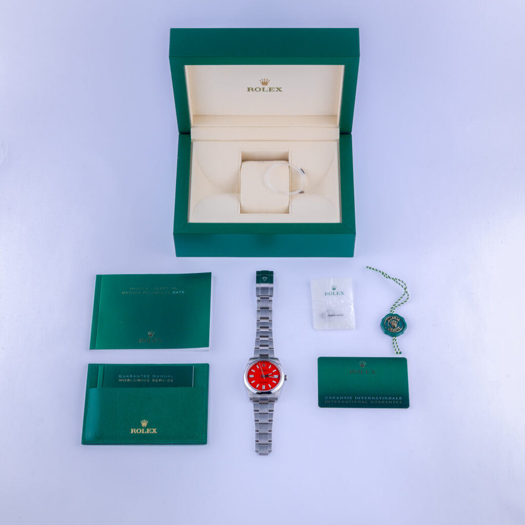 Rolex Oyster Perpetual Coral Red 124300 2021 (Vollständiger Satz) 15 rolex-oyster-perpetual-124300-5