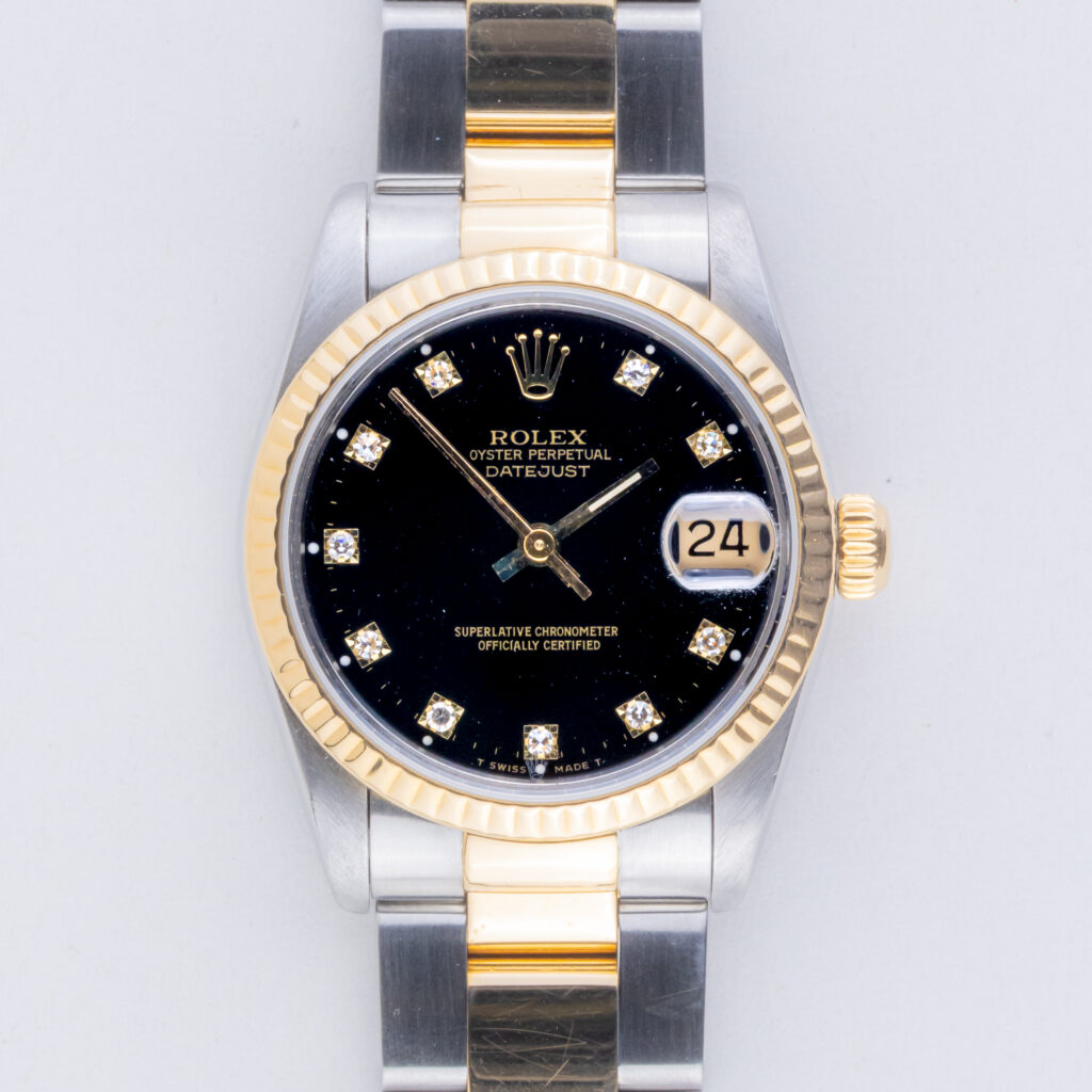 Rolex Oyster Perpetual Datejust Mid-Size Black Diamond 68273 1984 10 rolex-datejust-68273-12