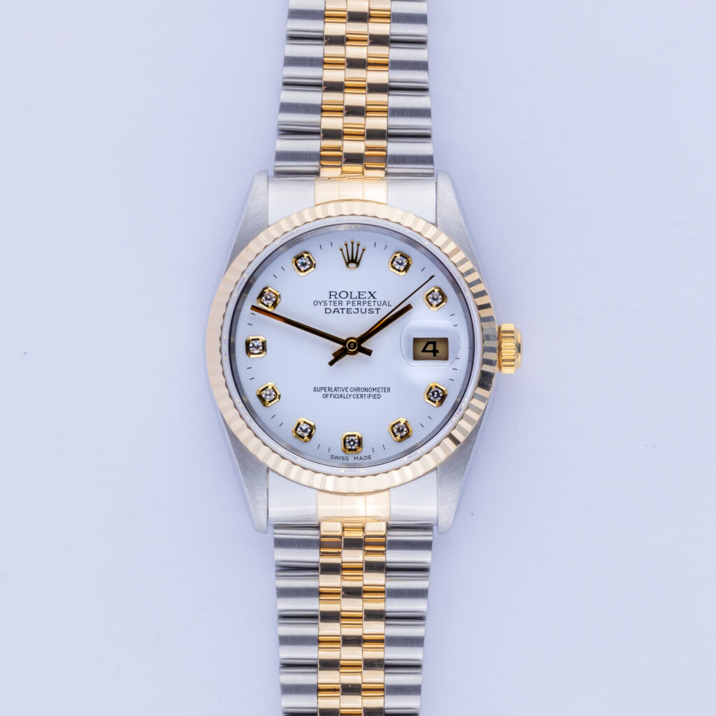 Rolex Oyster Perpetual Datejust White Diamond 16233 1994 (Vollständiger Satz) 10 Rolex Datejust 16233