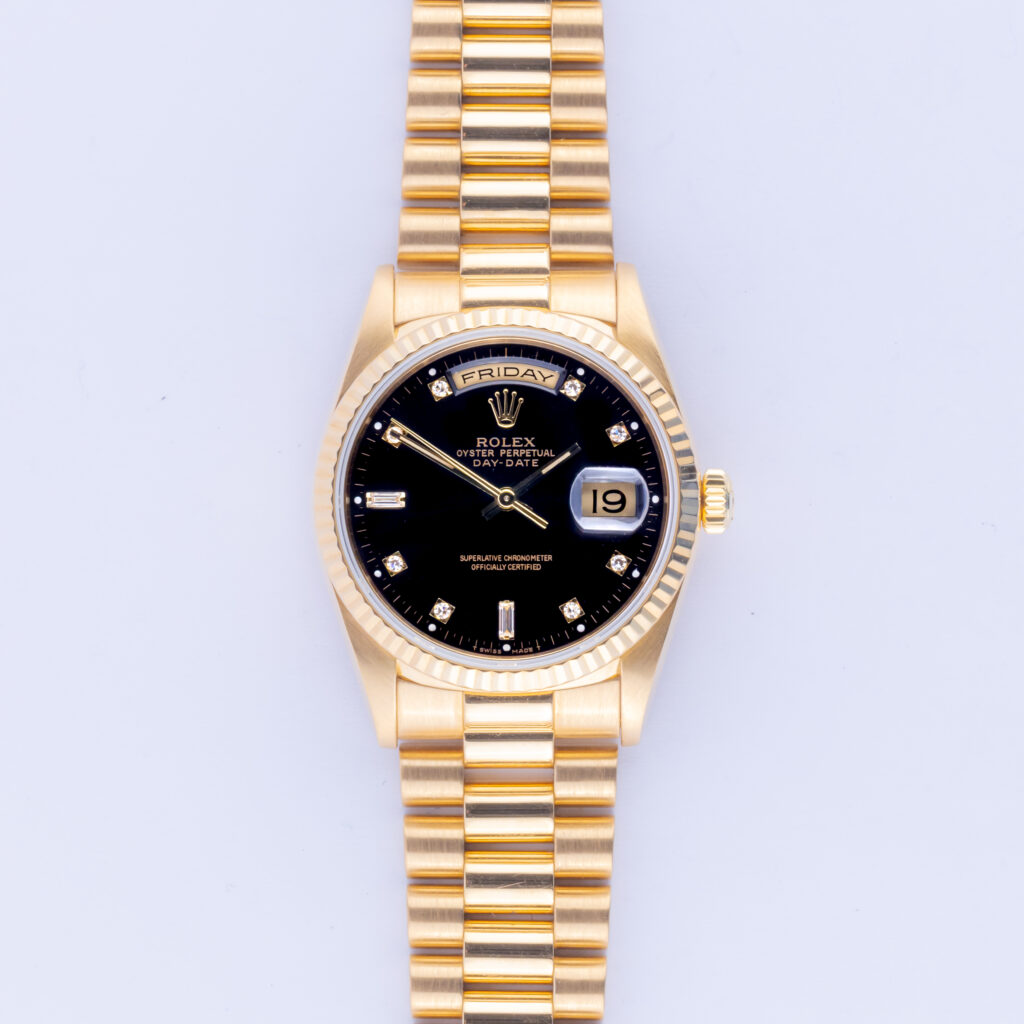 Rolex Day-Date Black Diamond 18238 1995 (Vollständiger Satz) 10 Rolex Day-Date 18238
