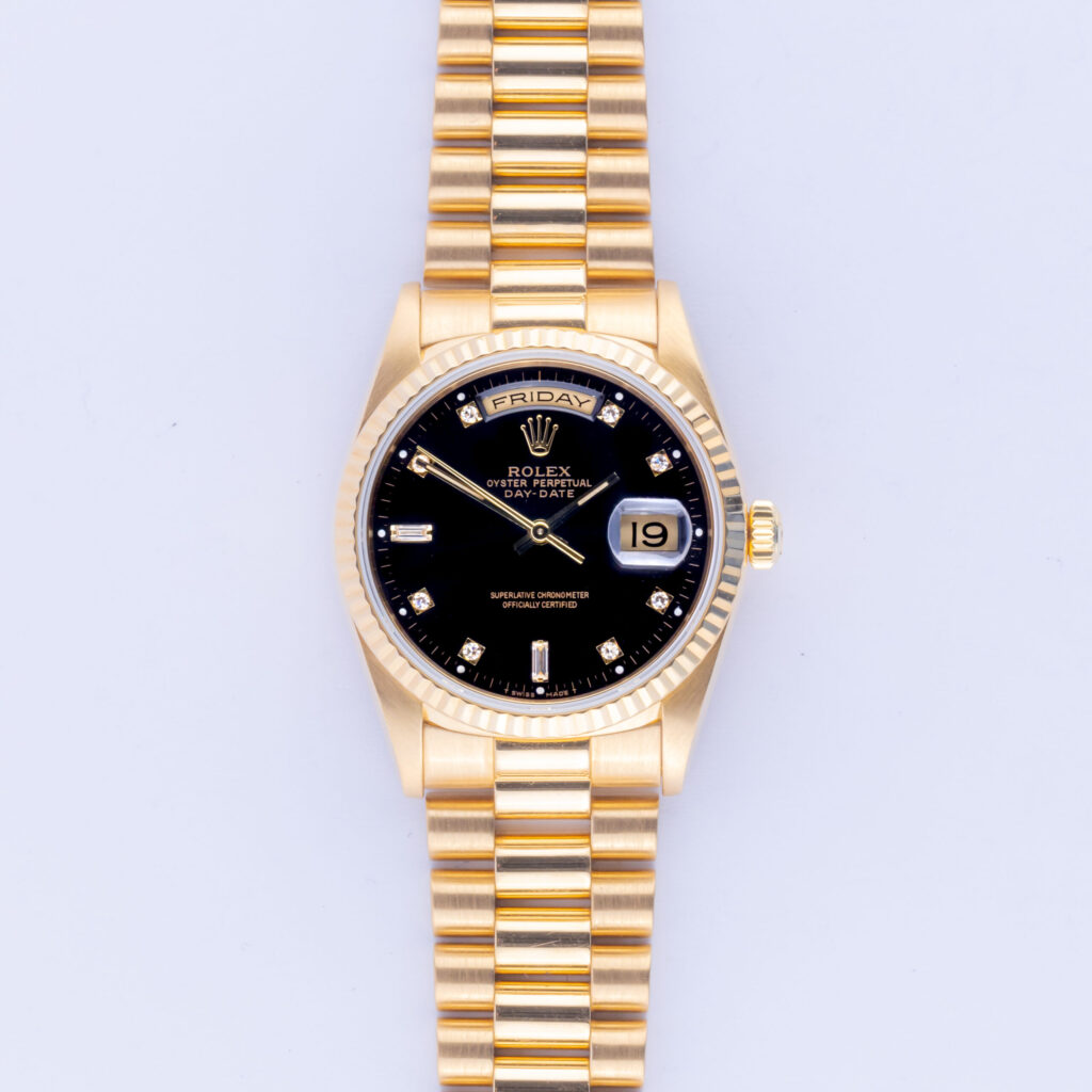 Rolex Day-Date Black Diamond 18238 1995 (Full Set) 10 Rolex Day-Date 18238