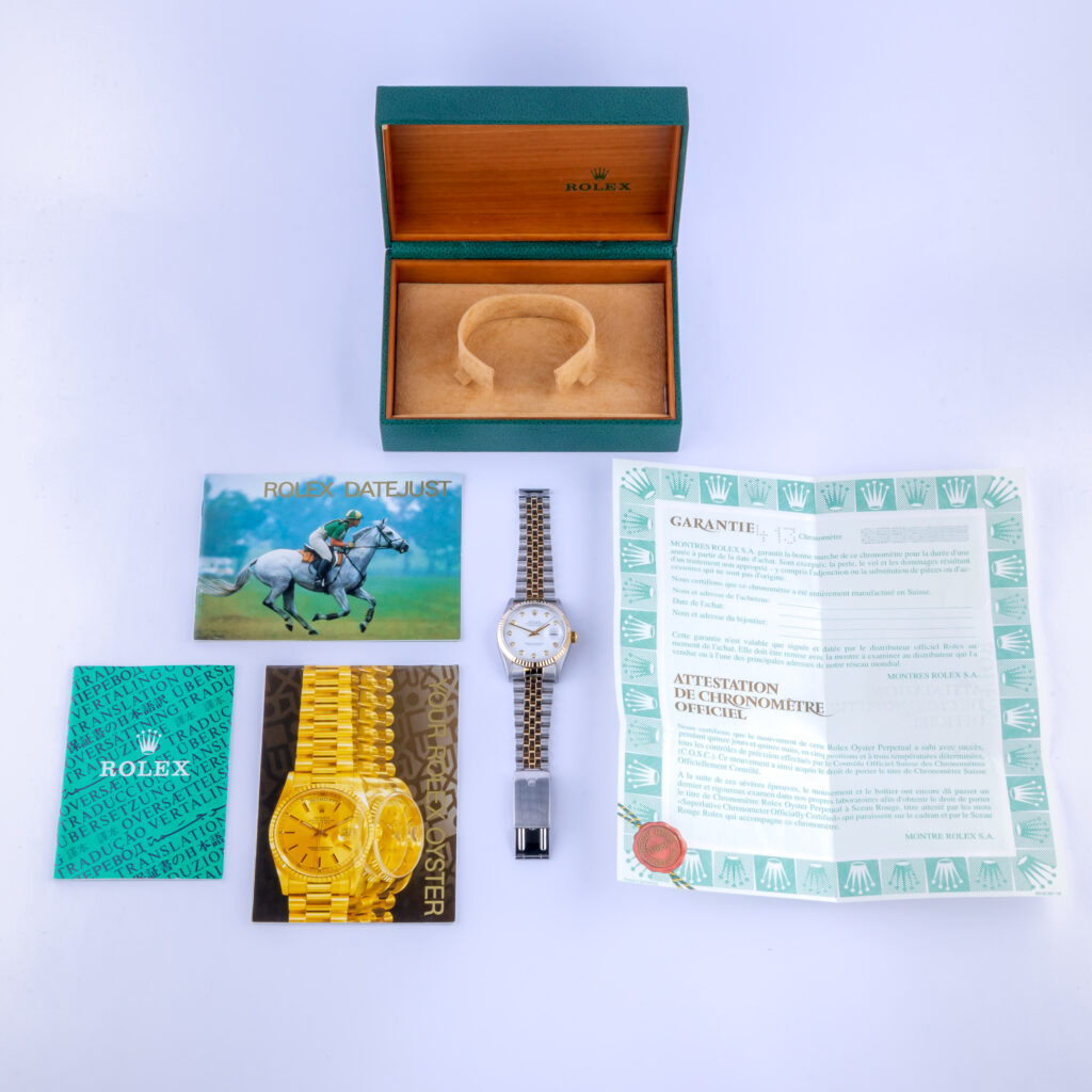 Rolex Oyster Perpetual Datejust White Diamond 16233 1994 (Vollständiger Satz) 15 Rolex Datejust 16233