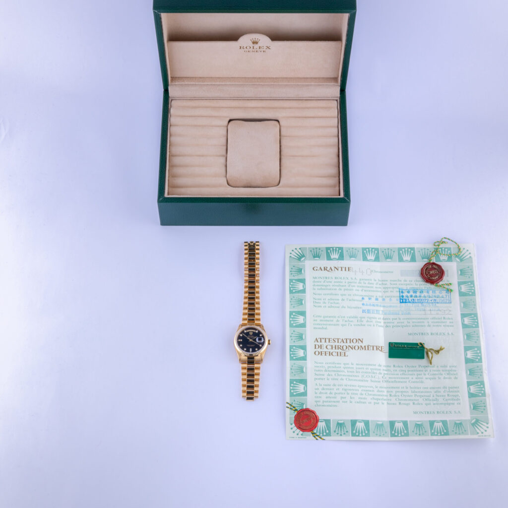 Rolex Day-Date Black Diamond 18238 1995 (Full Set) 15 Rolex Day-Date 18238