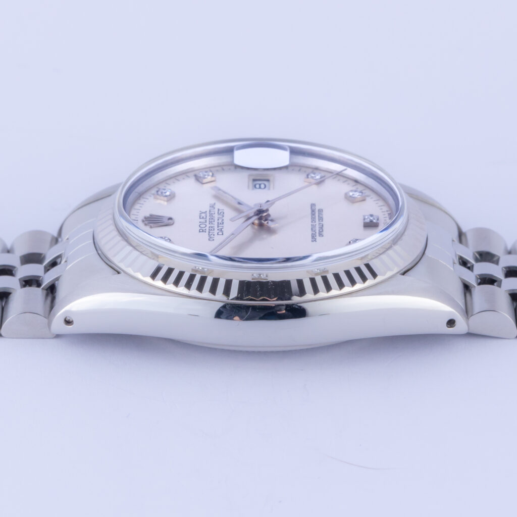 Rolex Oyster Perpetual Datejust Silver Diamond 16014 1986 (Volledige Set) 12 rolex-datejust-16014-16