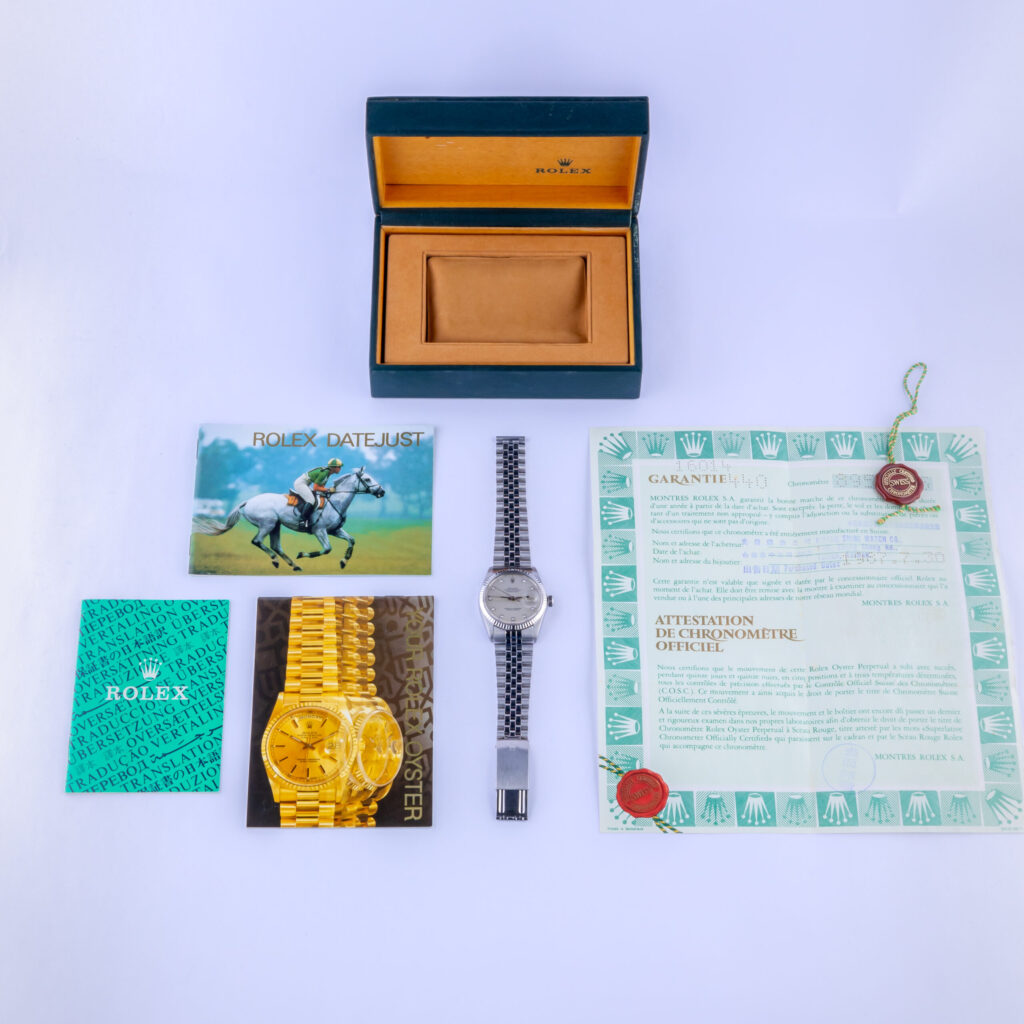 Rolex Oyster Perpetual Datejust Silver Diamond 16014 1986 (Volledige Set) 15 rolex-datejust-16014-16