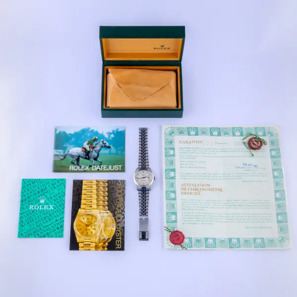 Rolex Oyster Perpetual Datejust Silver Linen 16014 1982 (Full Set) - Image 8