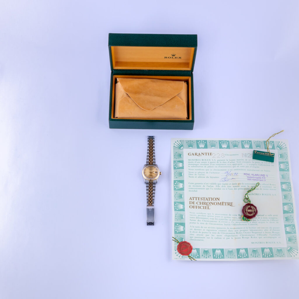 Rolex Oyster Perpetual Datejust Mid-Size Champagne Diamond 68273 1991 (Vollständiger Satz) 15 rolex-datejust-68273-9