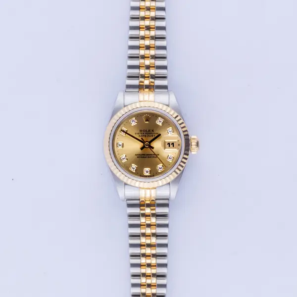 Rolex Lady-Datejust Champagne Diamond 69173 1995 (Volledige Set) - Afbeelding 3