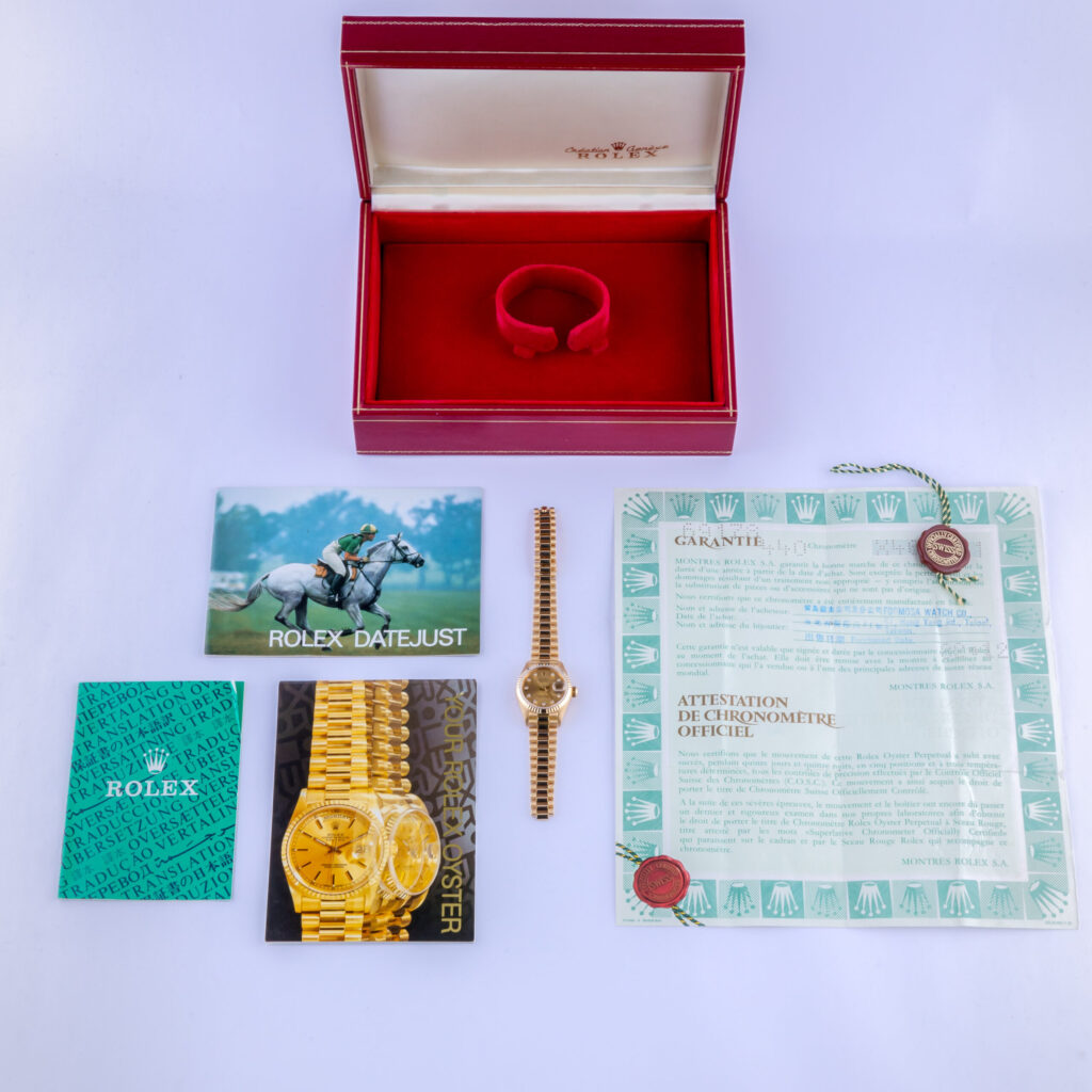 Rolex Lady-Datejust Champagne Diamond 69178 1991 (Volledige Set) 15 Rolex Lady-Datejust 69178